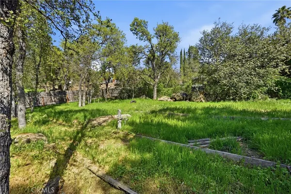 a view of a backyard of the house