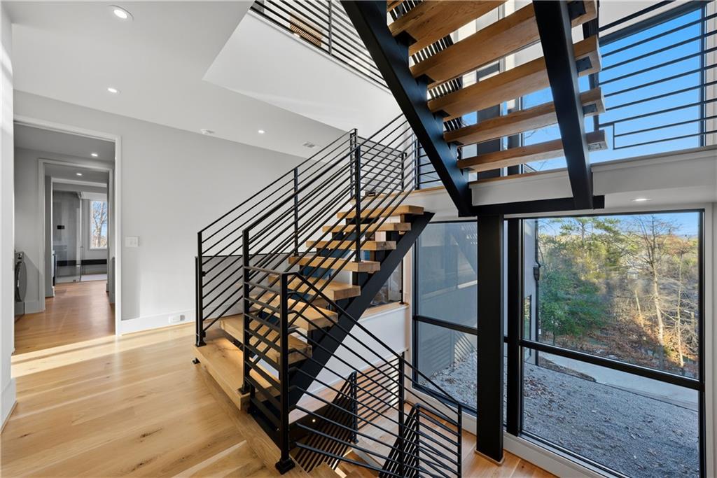 1033 Reeder Circle Northeast Atlanta, GA 30306 - Photo 27 of 52 a view of entryway and hall with wooden floor