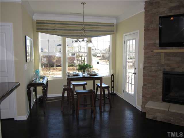 9125 Falkwood Road, Unit 163 Raleigh, NC 27617 - Photo 7 of 23 The breakfast area is off of the family room and has a great view of the outdoors. This is a photo of the Harding model.