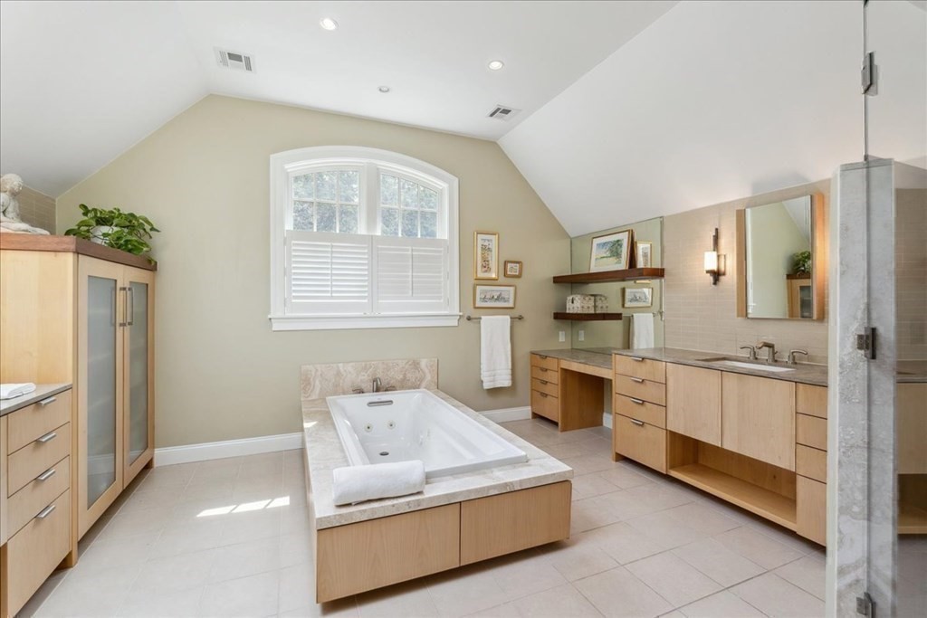 2 Decatur Lane Wayland, MA 01778 - Photo 18 of 35 a large white kitchen with cabinets and stainless steel appliances