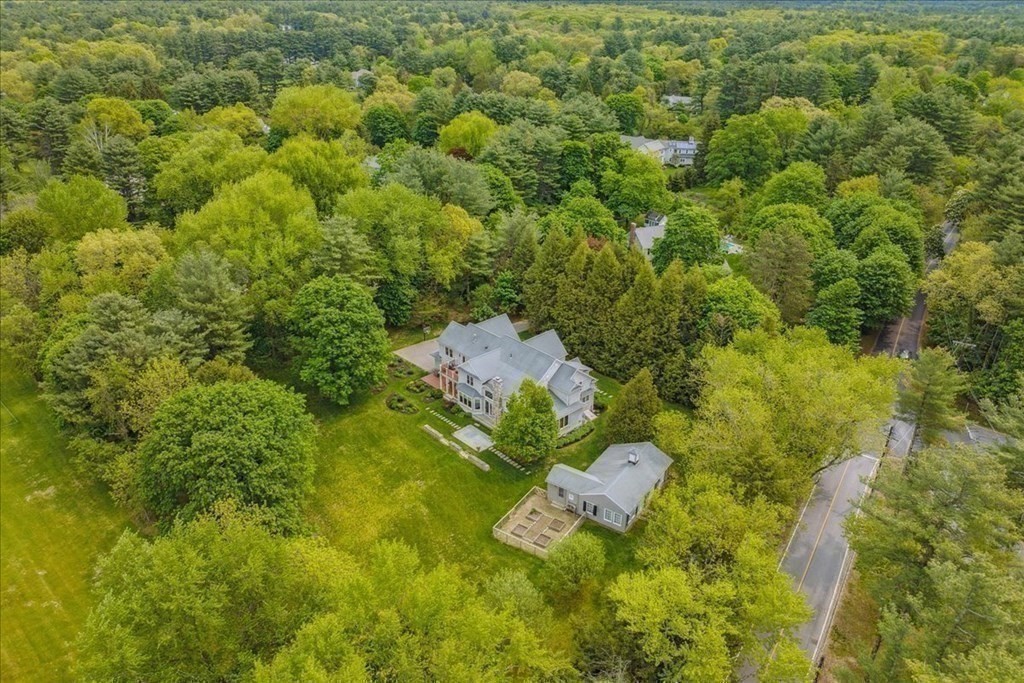 2 Decatur Lane Wayland, MA 01778 - Photo 34 of 35 an aerial view of residential house with outdoor space and trees all around