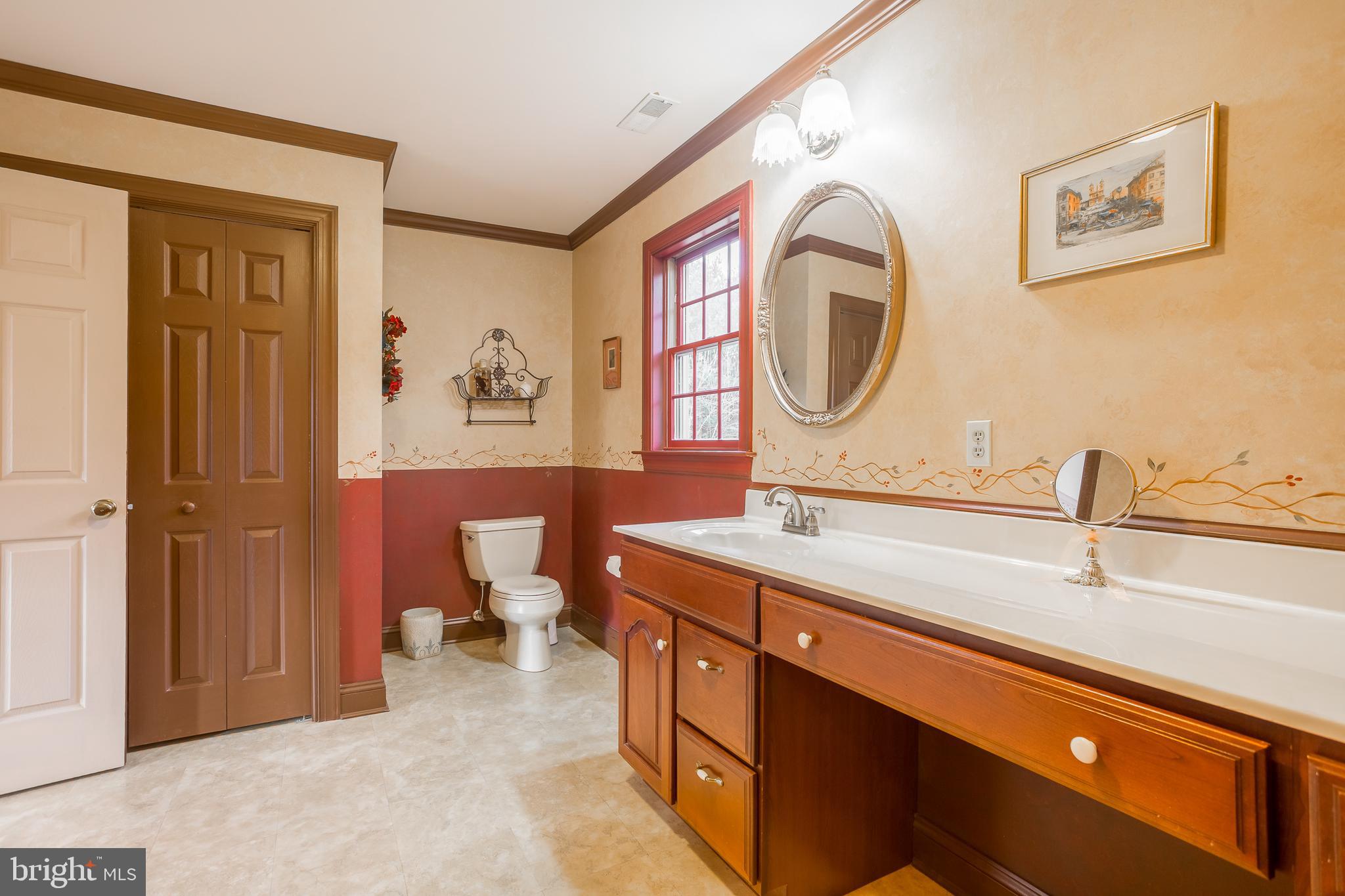 7904 Clark Road Denton, MD 21629 - Photo 39 of 71 a bathroom with a toilet a sink and mirror