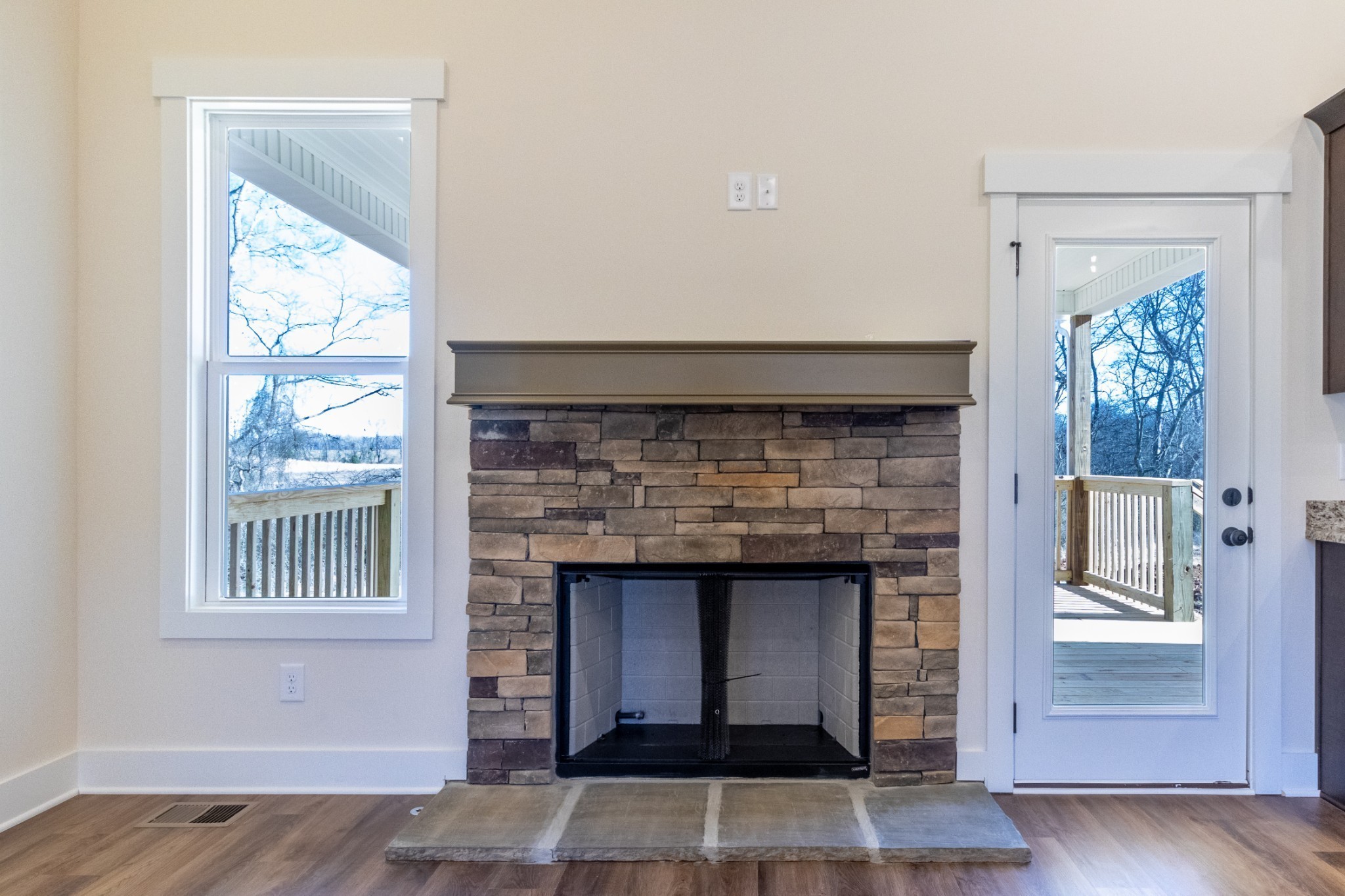 1203 Goose Drive Springfield, TN 37172 - Photo 12 of 29 an empty room with windows and fireplace