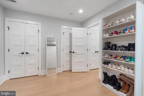 a view of a livingroom with cabinet