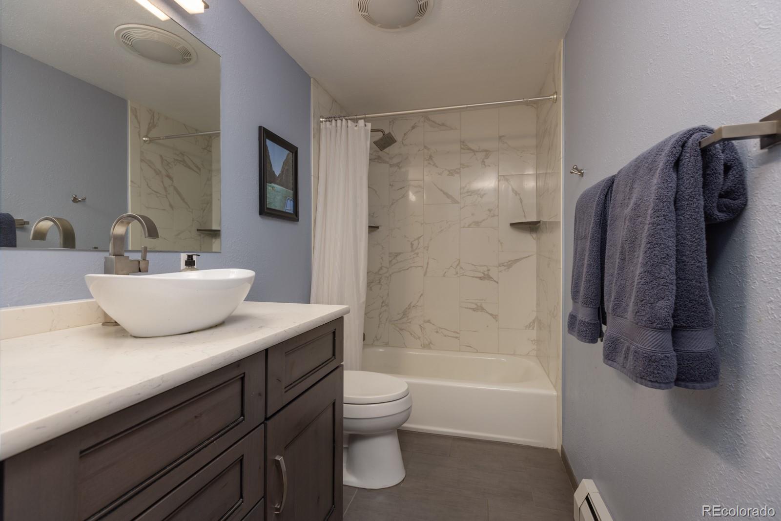 213 Big Elk Road Dillon, CO 80435 - Photo 24 of 50 a bathroom with a sink a toilet and shower