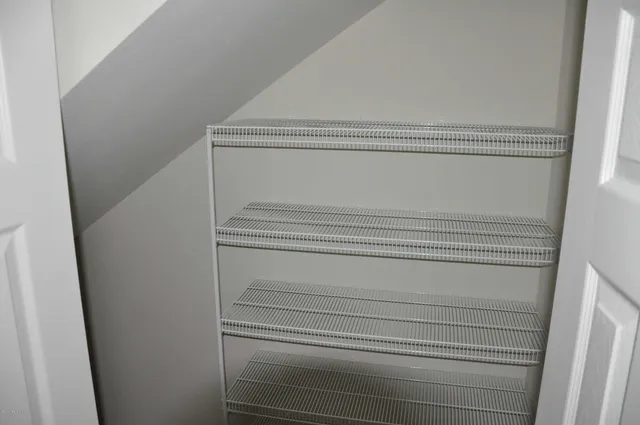 a close view of closet