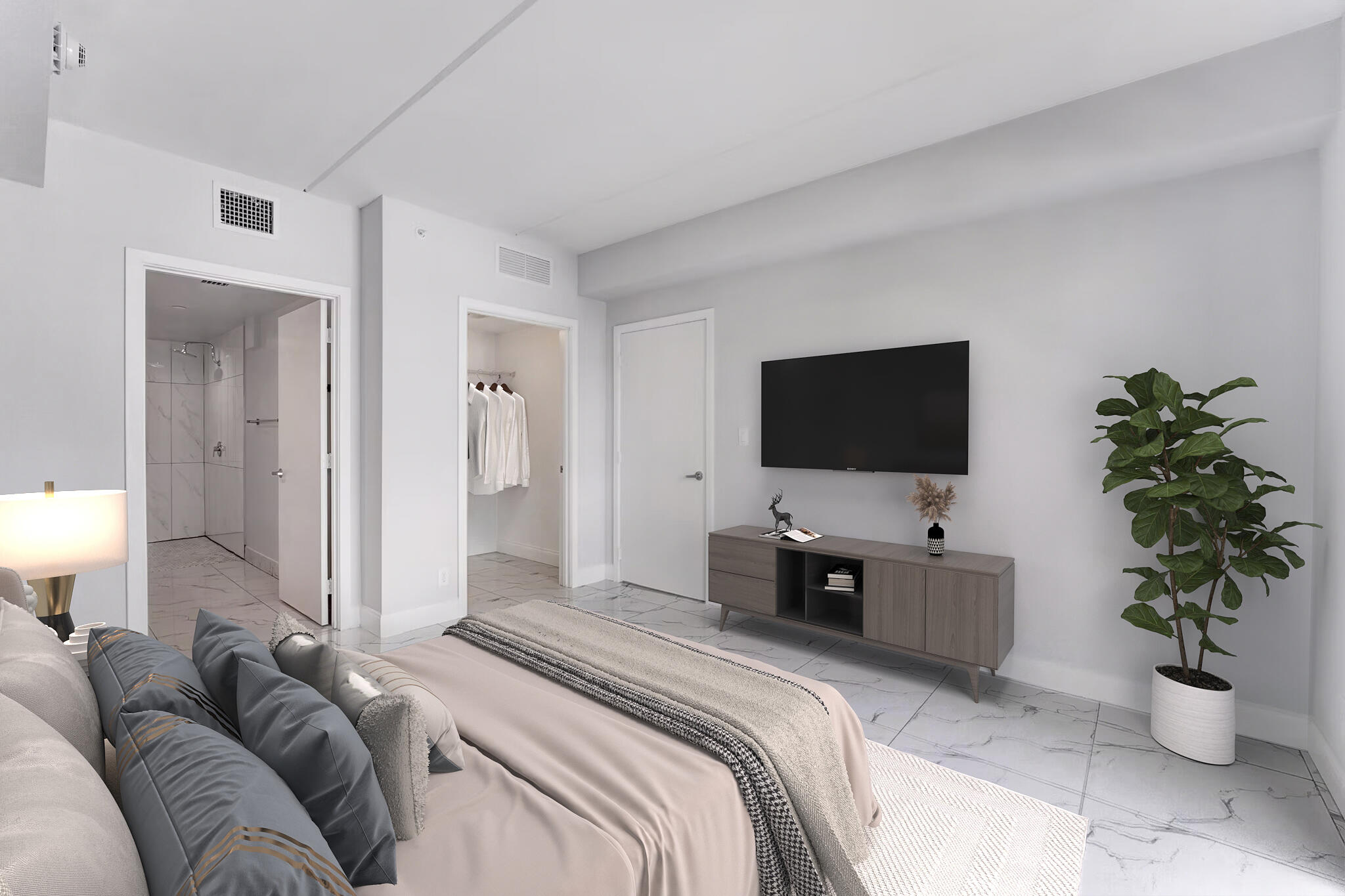 350 West Hidden Valley Boulevard, Unit 201 Boca Raton, FL 33487 - Photo 10 of 33 a living room with furniture and a flat screen tv