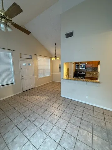 a view of a livingroom with furniture