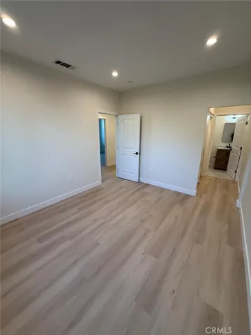 a close view of a closet