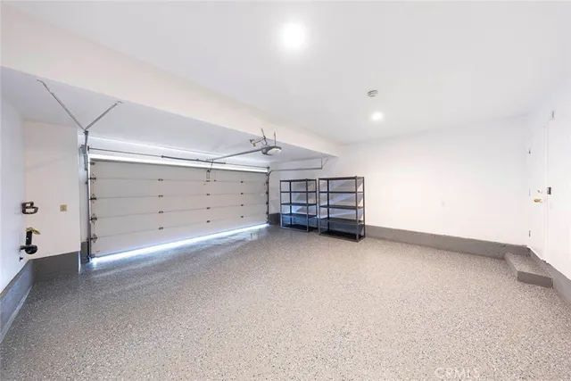 a view of a garage room