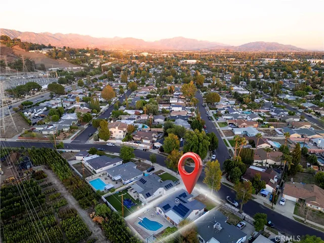 an aerial view of a city