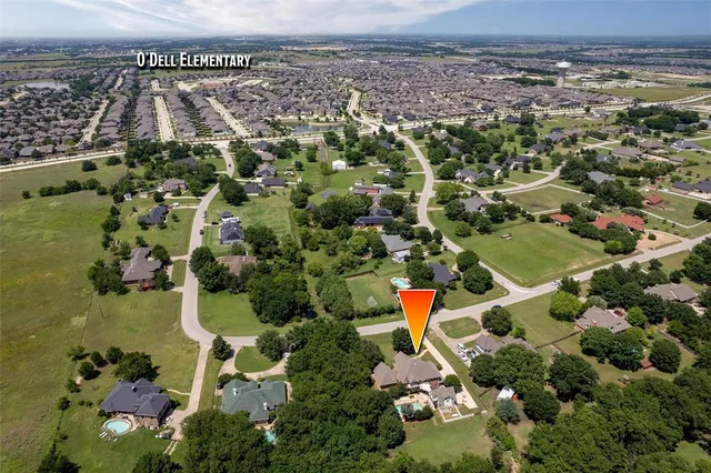 an aerial view of multiple house