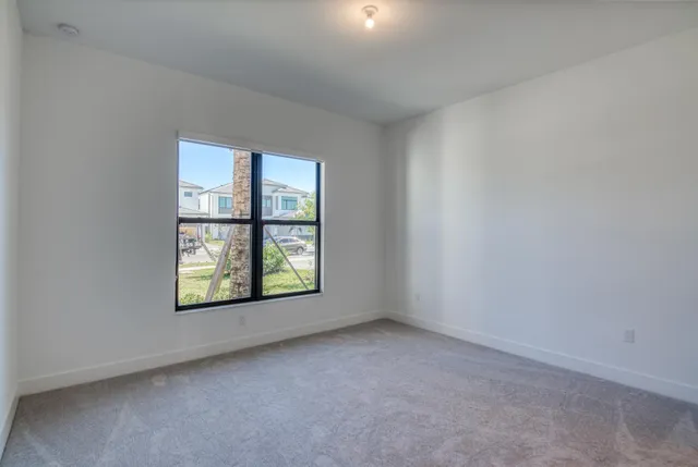 an empty room with a window