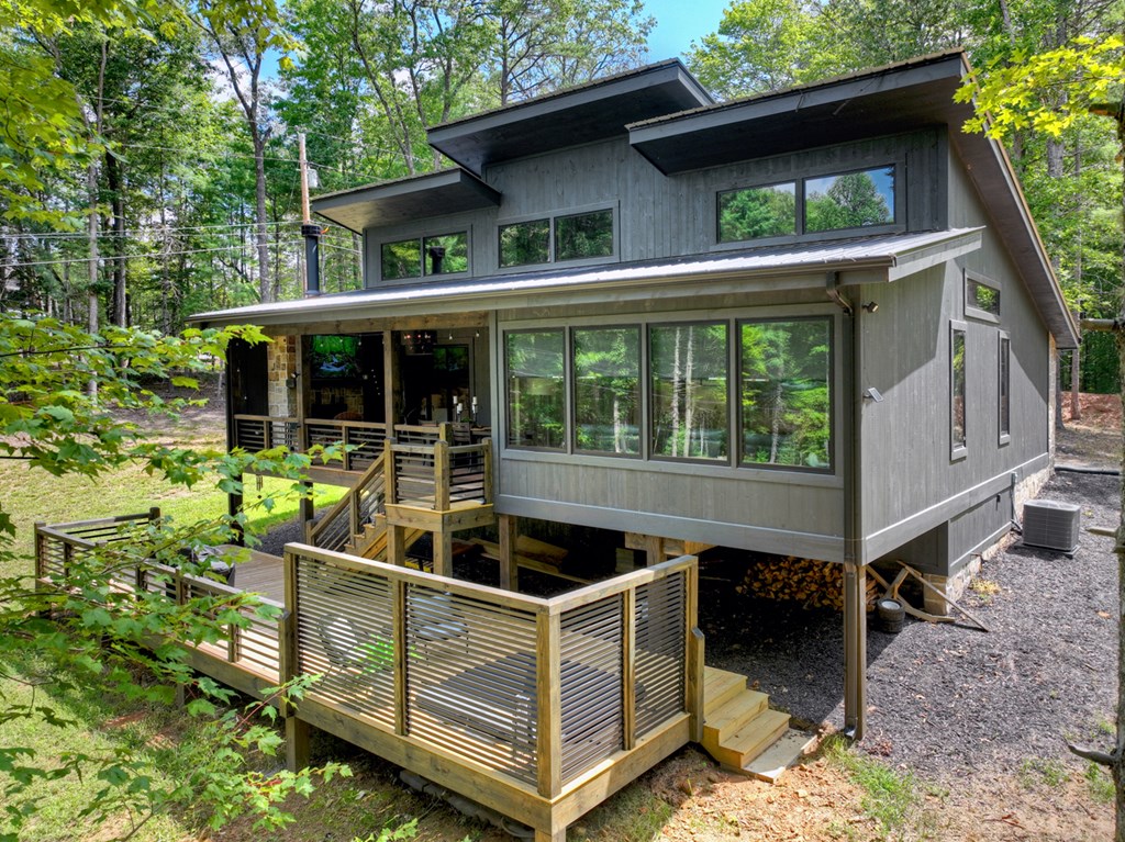 2596 Hwy 2 Blue Ridge Blue Ridge, GA 30513 - Photo 49 of 56 a view of backyard with deck and outdoor seating