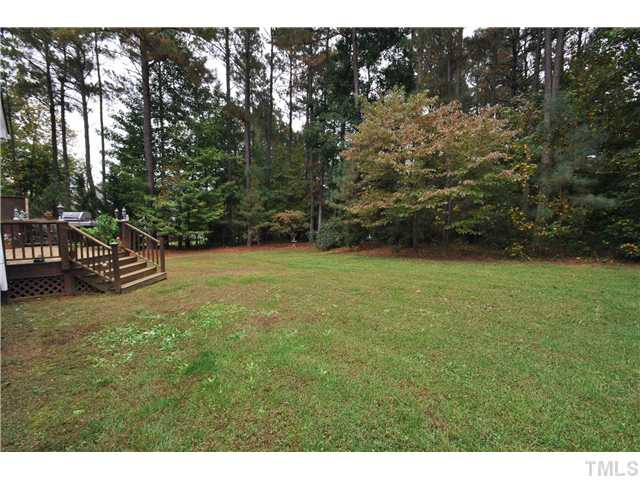 1805 Liatris Lane Raleigh, NC 27613 - Photo 25 of 25 Large back yard (.98 acre lot) with tons of privacy Back Yard