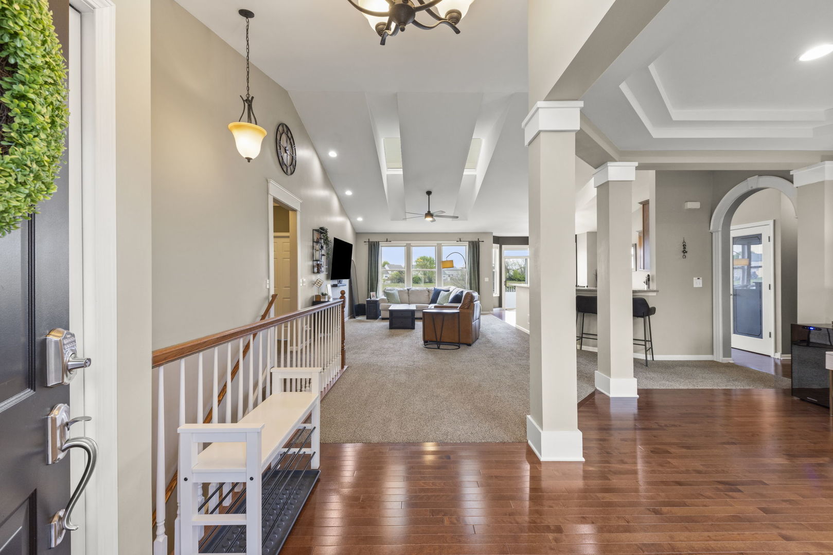 11625 Heritage Meadows Drive Plainfield, IL 60585 - Photo 3 of 40 a view interior of a house and hall with wooden floor
