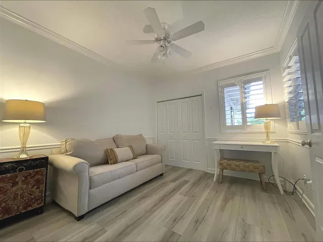 an aerial view of house with yard