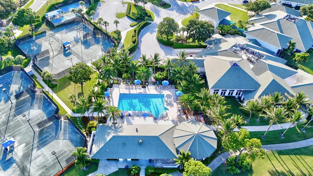 a view of a tables and chairs in patio