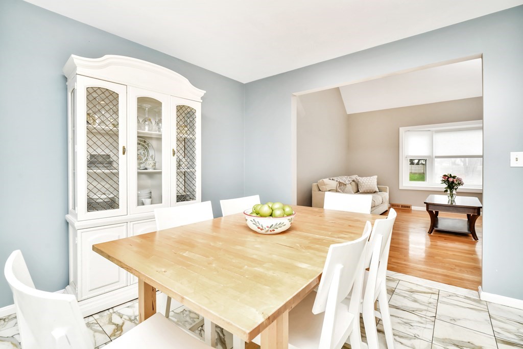 15 Old Farm Road Randolph, MA 02368 - Photo 5 of 22 a view of a dining room with furniture and wooden floor