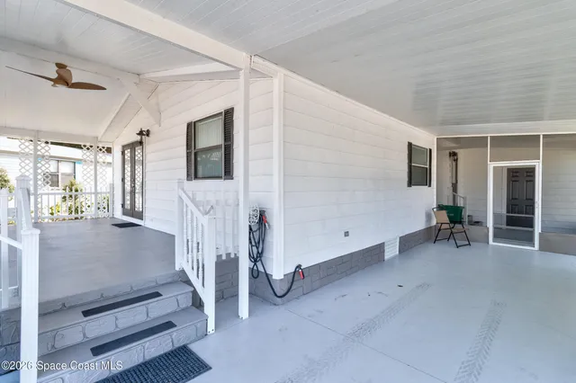 a view of a house with a patio