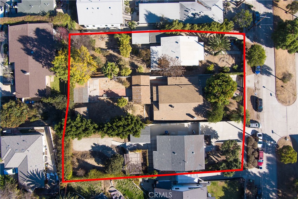 6025 La Prada Los Angeles, CA 90042 - Photo 1 of 1 an aerial view of multiple houses with outdoor space