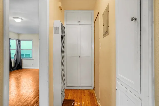 a view of a bathroom with a tub