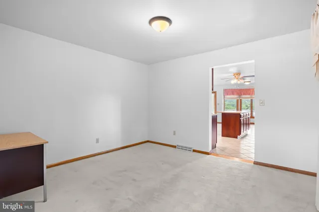 a view of a building with glass door