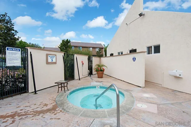 a view of outdoor space and swimming pool