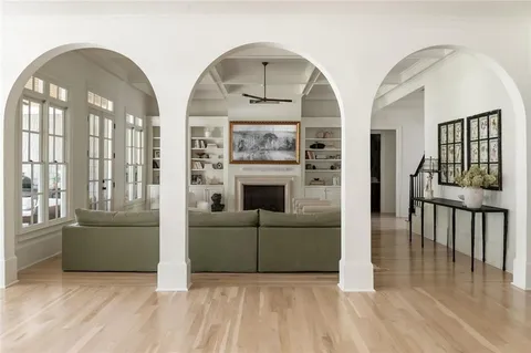 a table and chairs in a kitchen