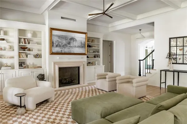 a kitchen with a table and chairs in it