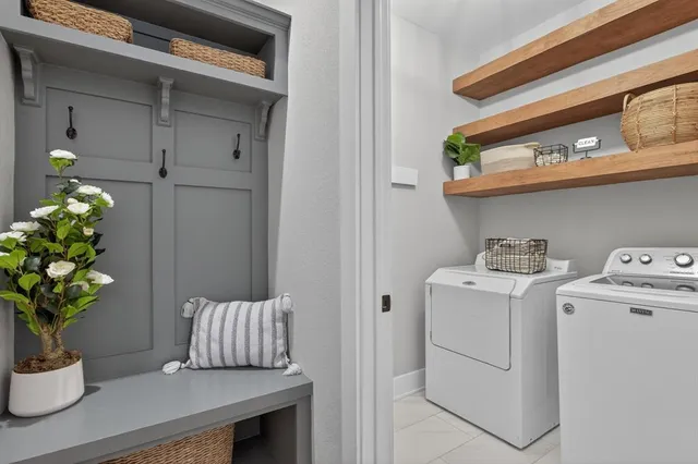 a view of storage and utility room