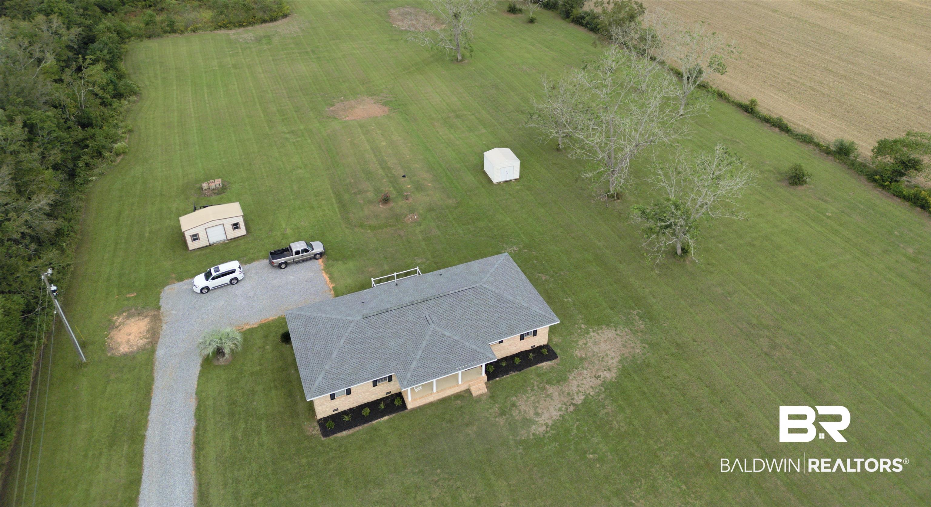 17689 Brewer Road Foley, AL 36535 - Photo 54 of 54 Aerial view with a rural view