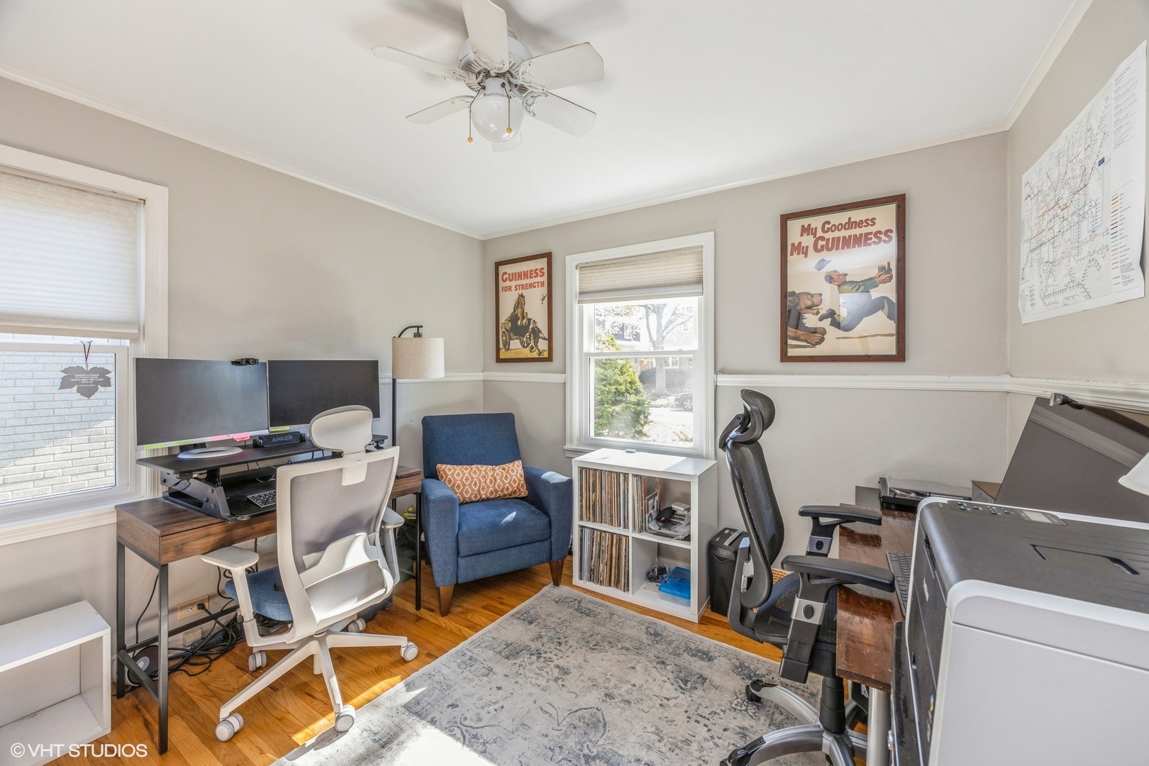 9542 Monroe Avenue Brookfield, IL 60513 - Photo 13 of 21 a view of a workspace with furniture and a window
