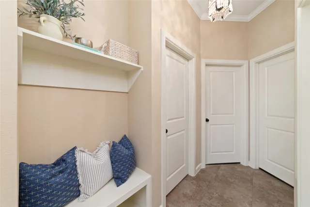 a living room with furniture and a couch