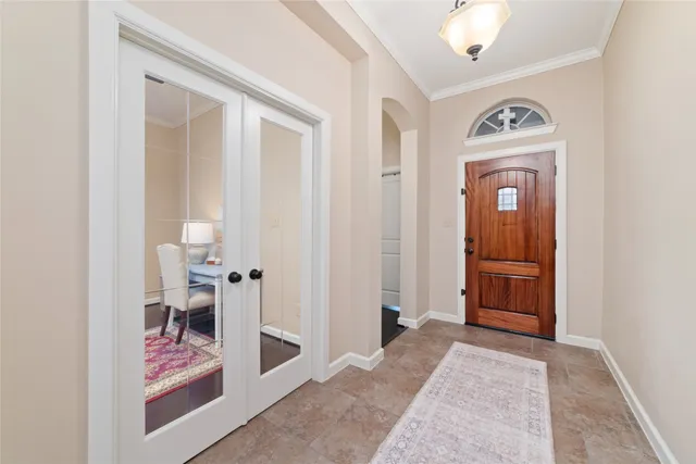 a workspace with furniture and a window