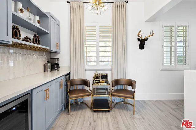 a view of a dining room and livingroom view