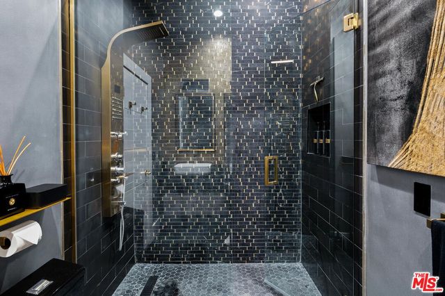 a view of a swimming pool with an outdoor space