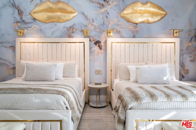 a view of a park with swings and slides