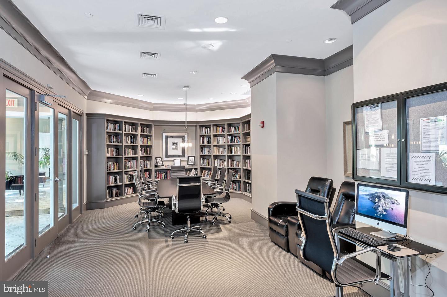 851 North Glebe Road, Unit 817 Arlington, VA 22203 - Photo 3 of 10 Amenity: Library & meeting room space