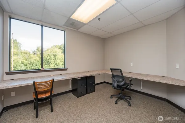 a view of a workspace with a window