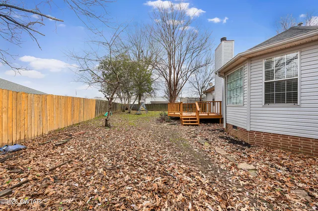 a backyard of a house