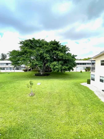 a view of an ocean with a big yard