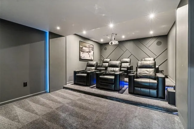 a kitchen with lots of counter top space