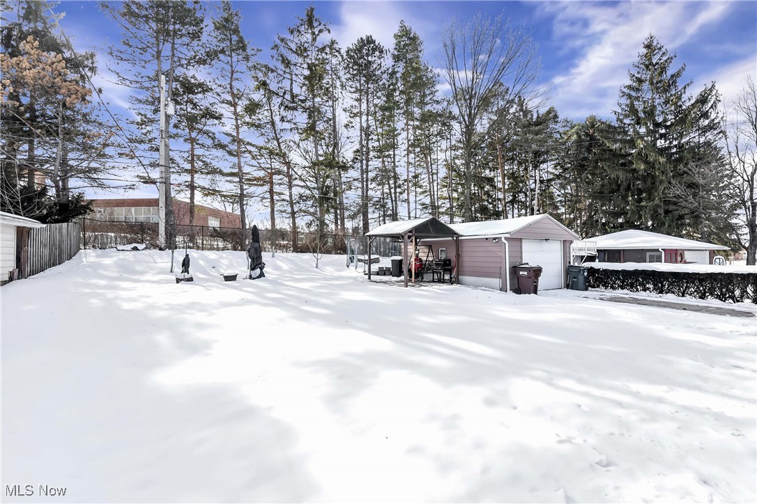 9999 Reichert Road Parma, OH 44130 - Photo 39 of 44 Snowy yard with an outbuilding