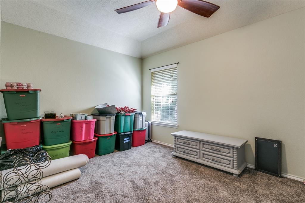 2133 Rim Rock Drive Keller, TX 76248 - Photo 29 of 37 Game room with carpet flooring, a textured ceiling, and ceiling fan