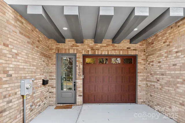 a view of a entrance door of the building