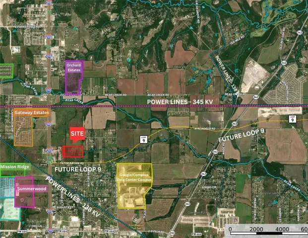 an aerial view of swimming pool