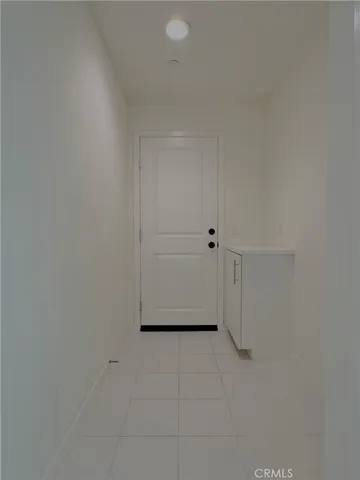 a view of hallway with shower