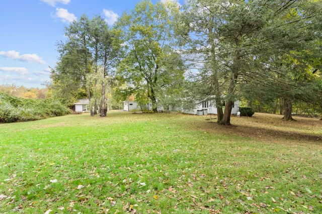 a view of road with trees