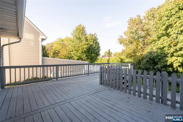 a view of wooden deck
